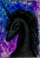 Black Unicorn ACEO